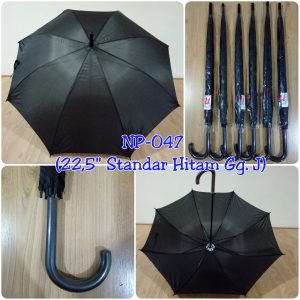 NAGOYA ^ NP-047 ' PAYUNG STANDAR HITAM 16 JARI @12/60 BJ